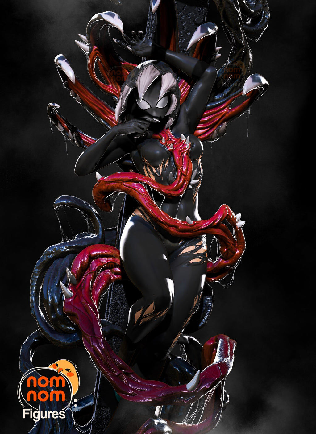 Gwenom Marvel resin figure by NomNom Figures — studio preview 1