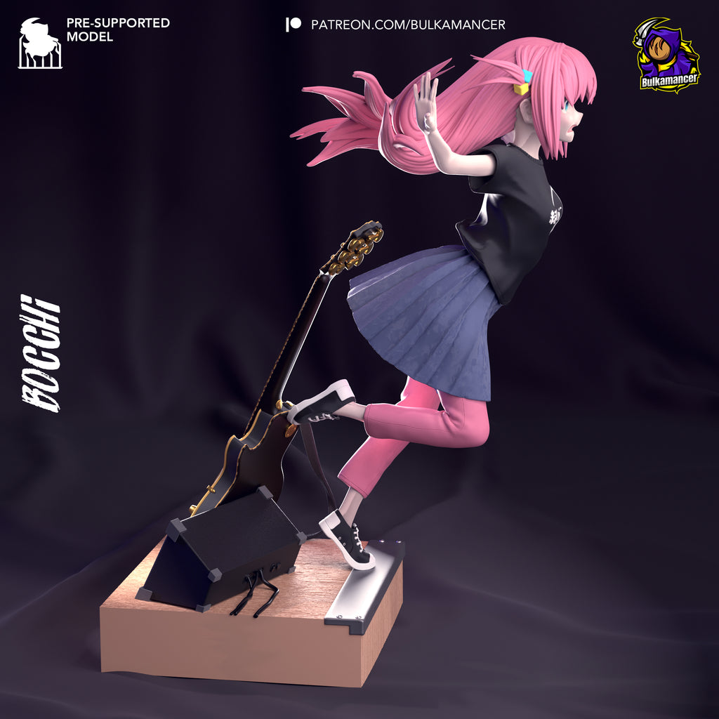 Hitori Gotoh (Bocchi the Rock) resin figure by Bulkamancer — studio render 2