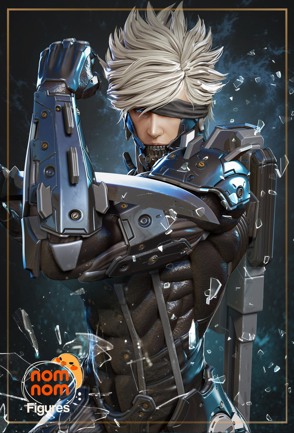 Raiden Metal Gear Solid resin figure by NomNom Figures — studio preview 1