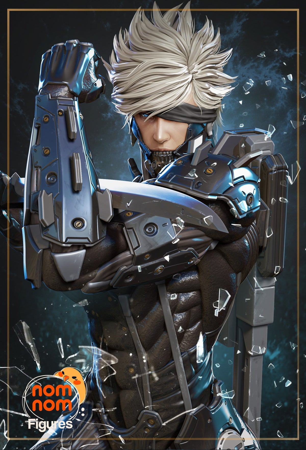 Raiden Metal Gear Solid resin figure by NomNom Figures — studio preview 1