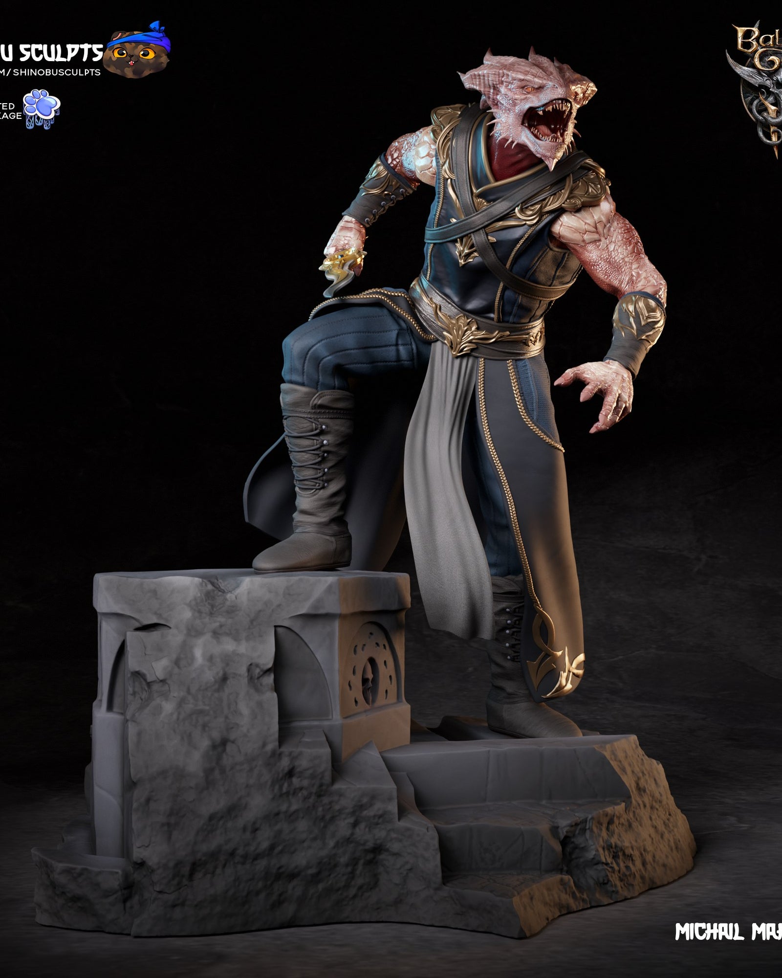 Dark Urge (Baldur's Gate) resin figure by Shinobu Sculpts — studio render 2