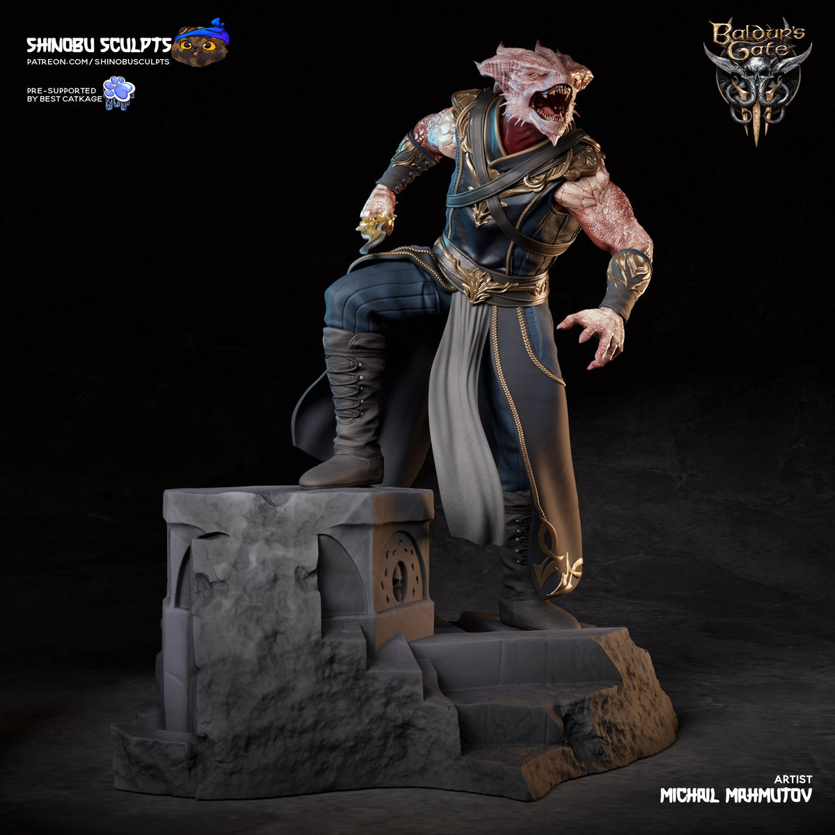 Dark Urge (Baldur's Gate) resin figure by Shinobu Sculpts — studio render 2