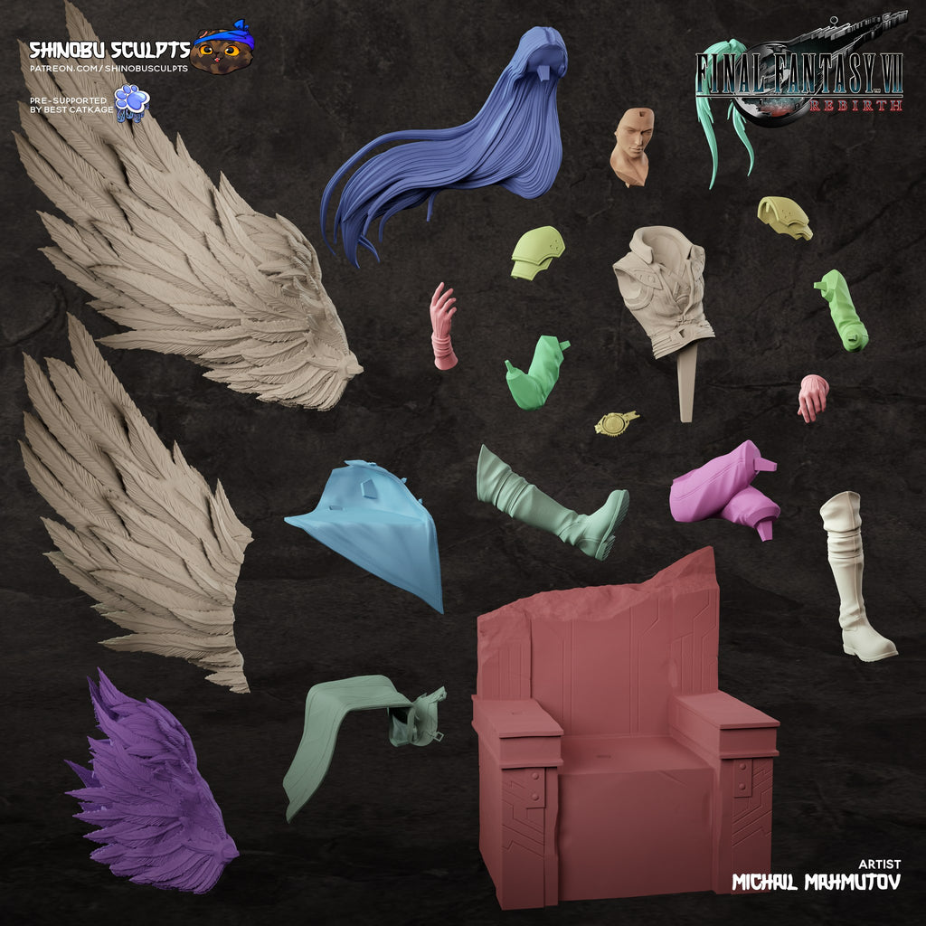 Sephiroth (Final Fantasy) resin figure by Shinobu Sculpts — studio render 6