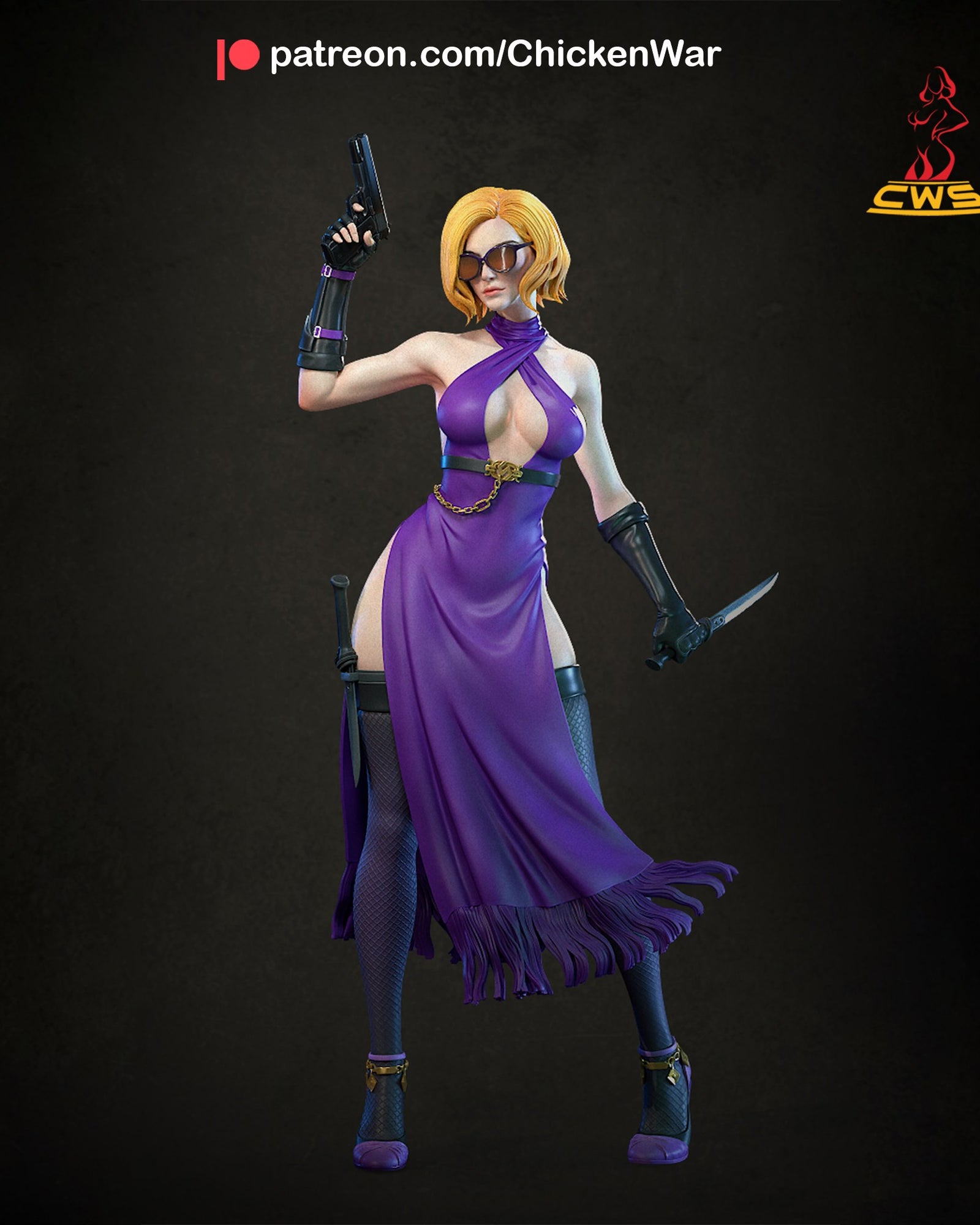 Nina Williams (Tekken) resin figure by CW Studio — studio render 4