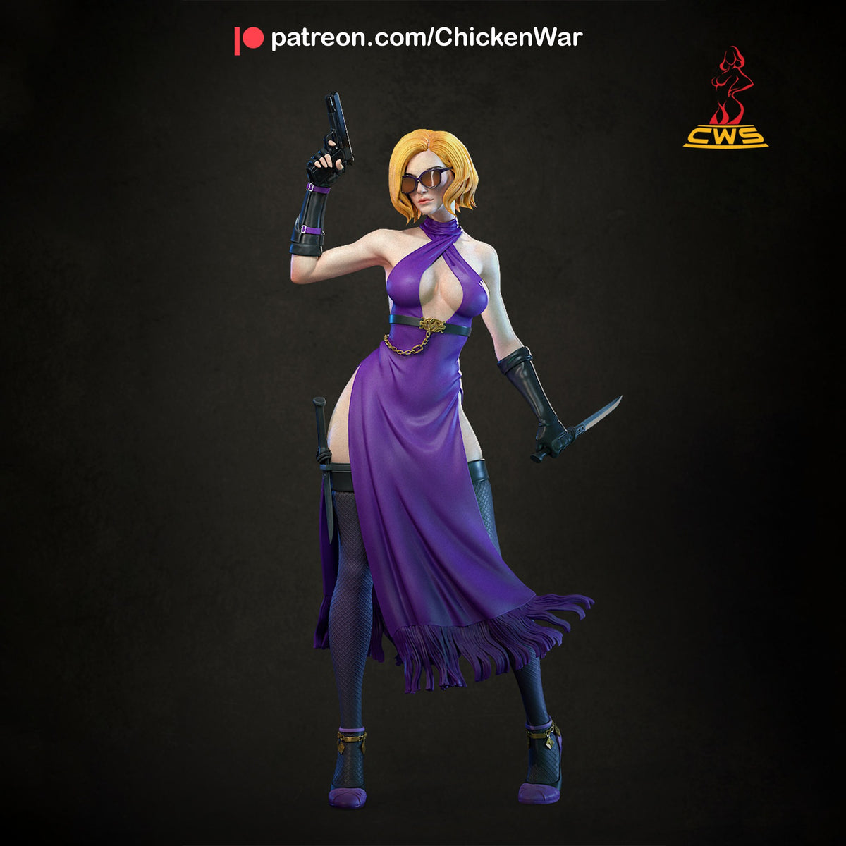 Nina Williams (Tekken) resin figure by CW Studio — studio render 4