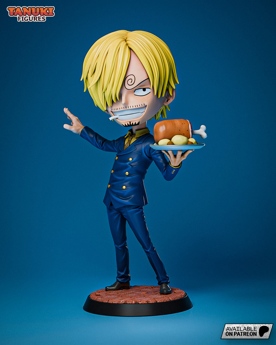Sanji (One Piece) resin figure by Tanuki Figures — studio render 6