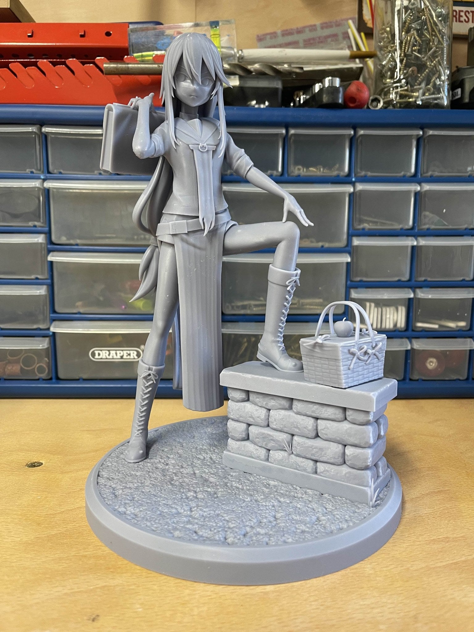 Ryouko Ookami (Okami-san and Her Seven Companions) resin figure by PikkyPrints — studio render 9