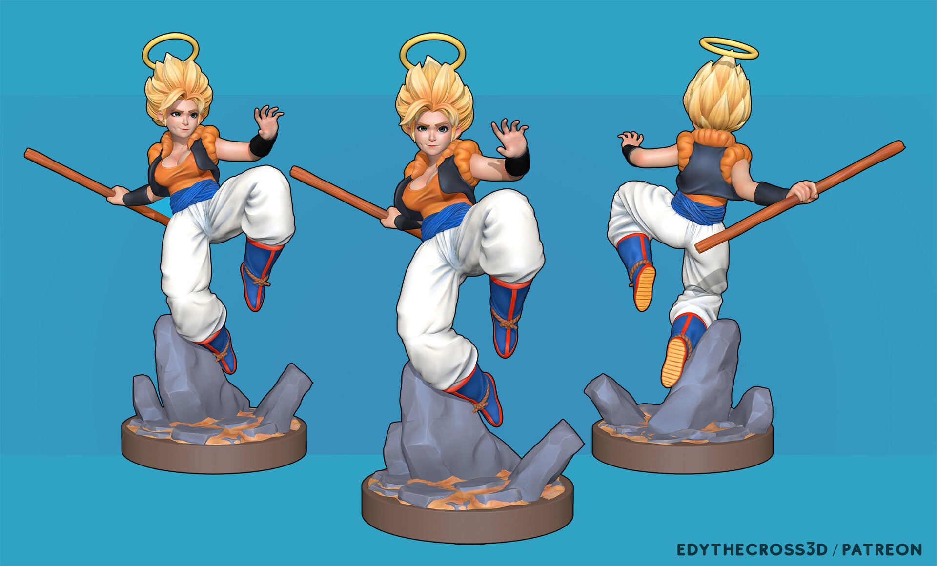 Gogeta — studio render 2
