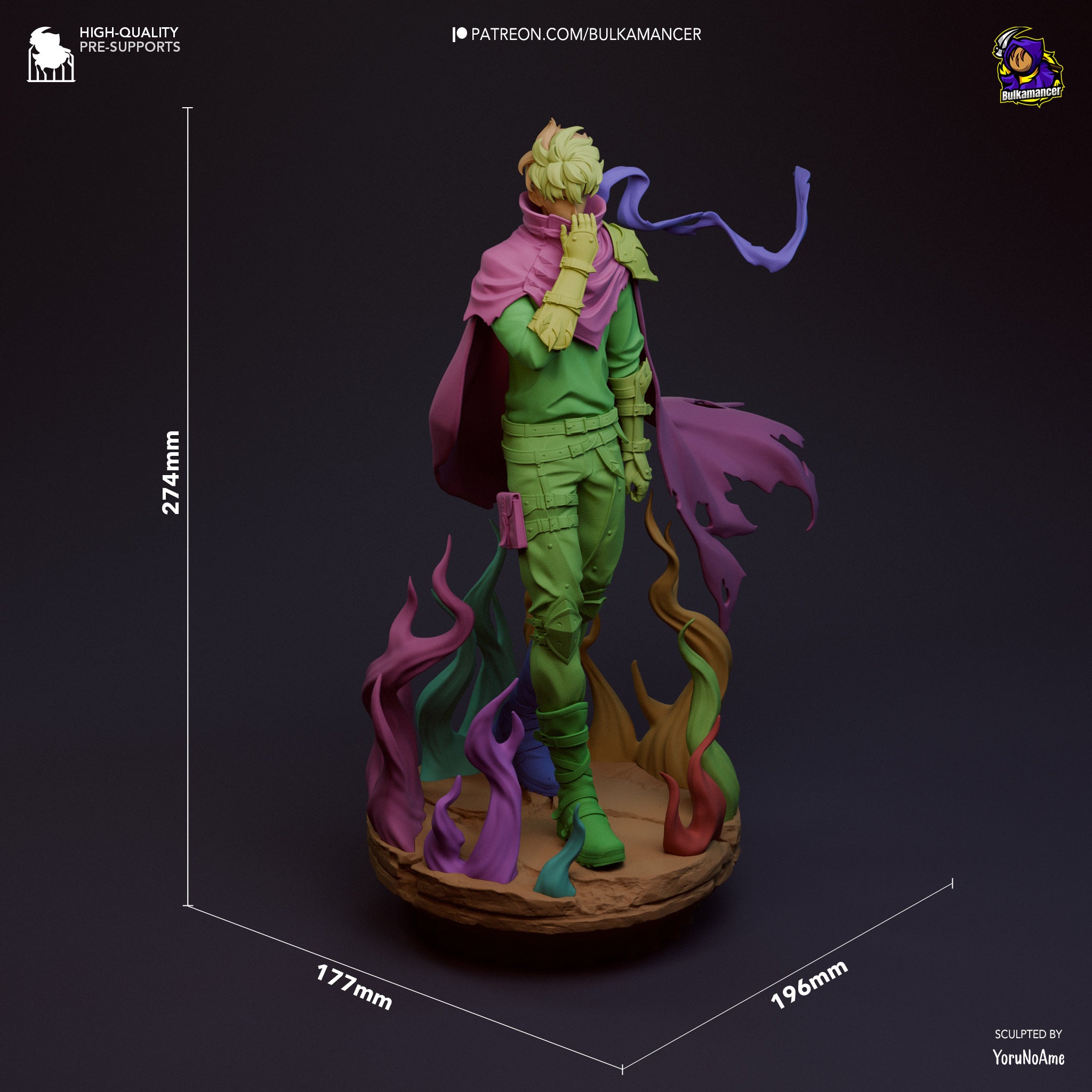 Sung Jin-Woo (Solo Leveling) resin figure by Bulkamancer — studio render 6