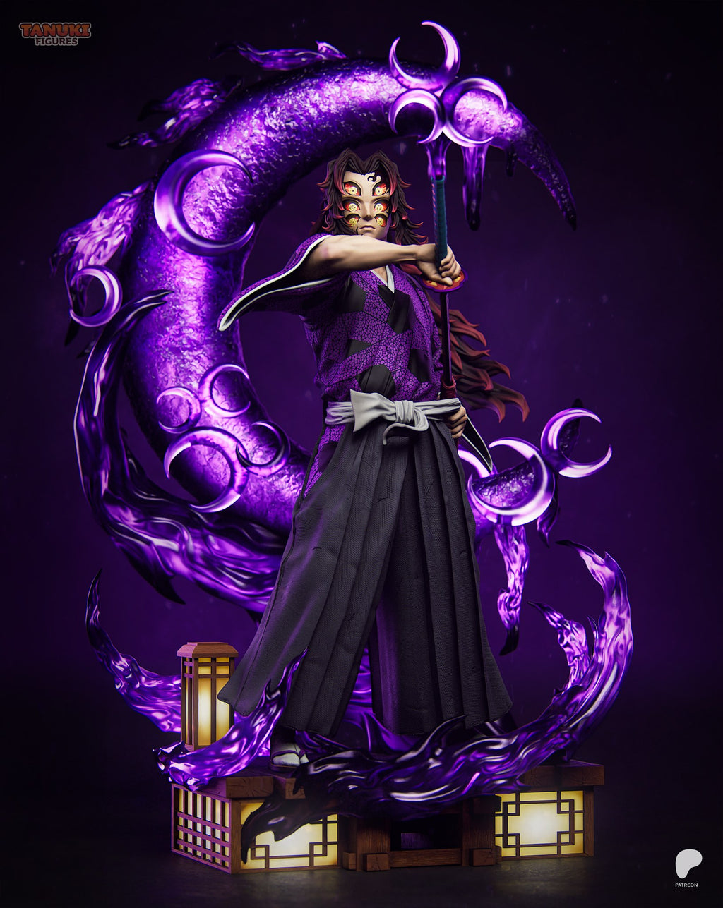 Kokushibo (Demon Slayer) resin figure by Tanuki Figures — studio render 1