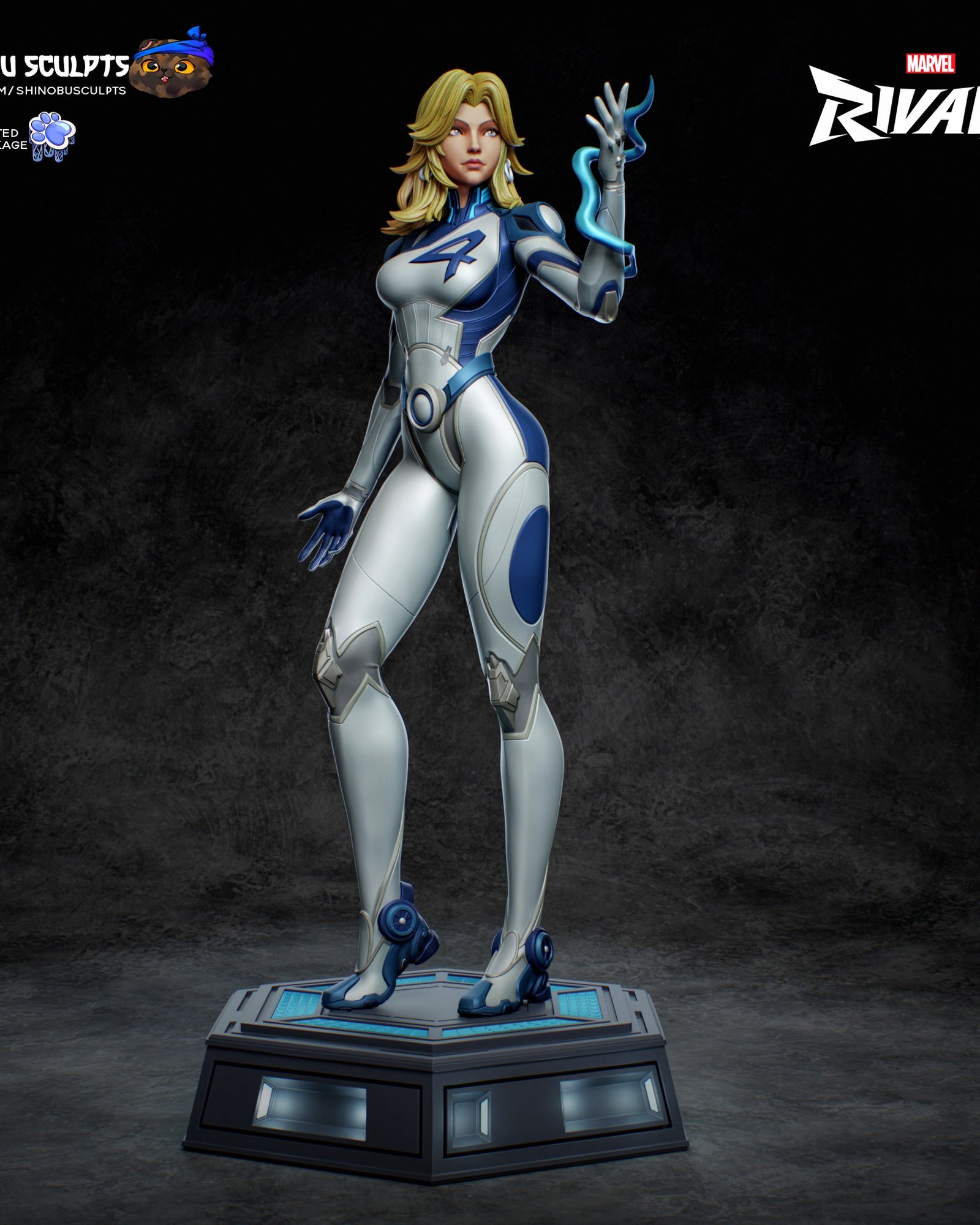 Sue Storm (Marvel) resin figure by Shinobu Sculpts — studio render 2