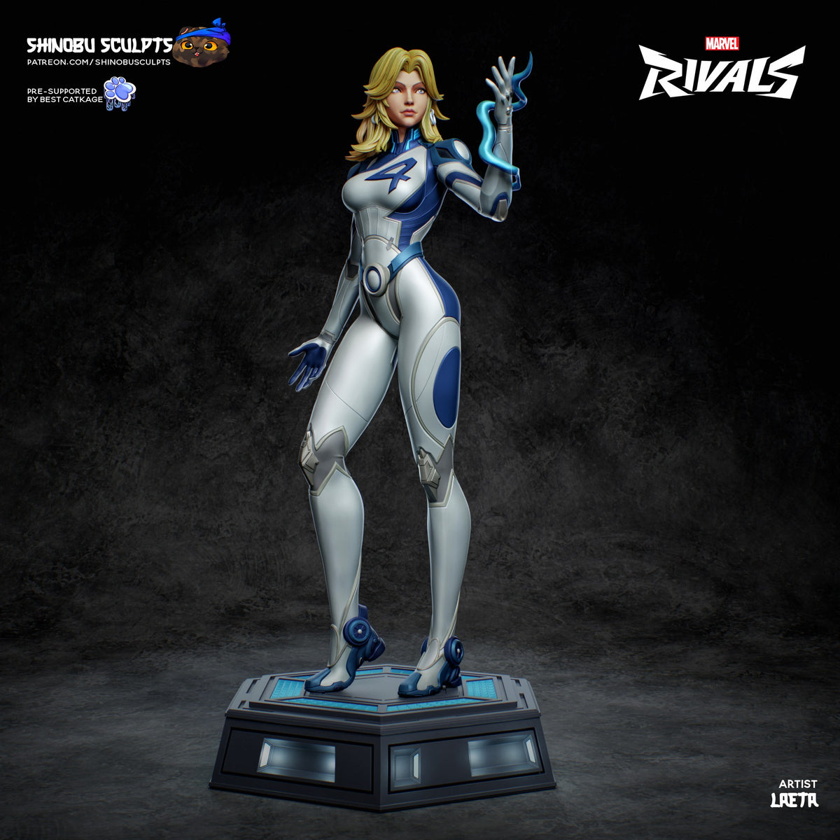 Sue Storm (Marvel) resin figure by Shinobu Sculpts — studio render 2