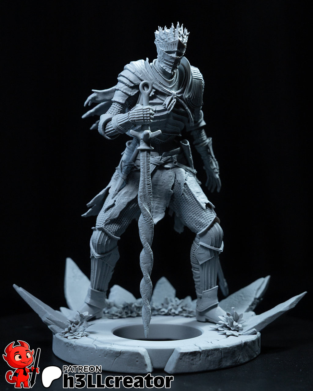 Soul of Cinder (Dark Souls) resin figure by h3LLcreator — studio render 4