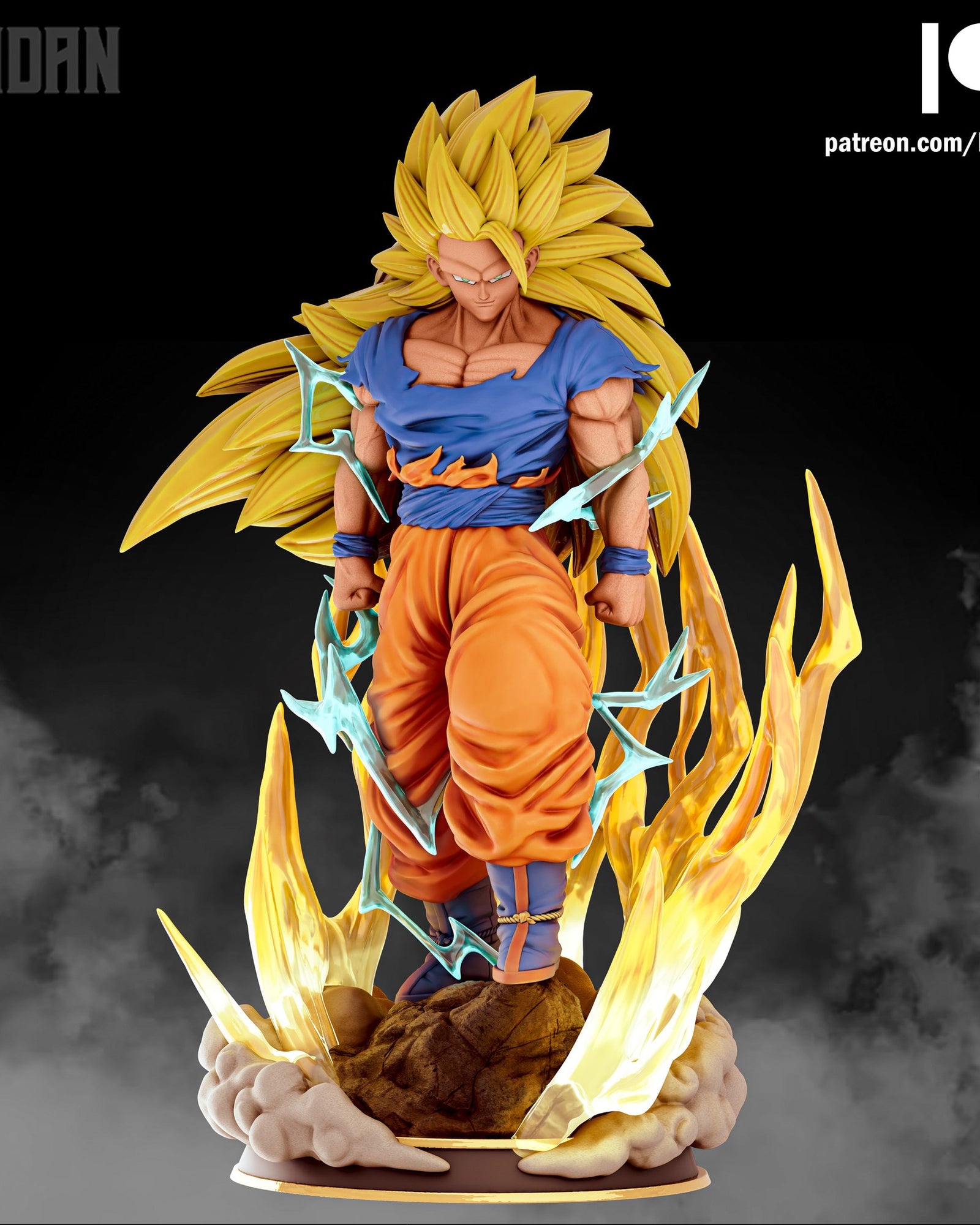 Goku (Dragon Ball) resin figure by Kaidan 3D — studio render 3