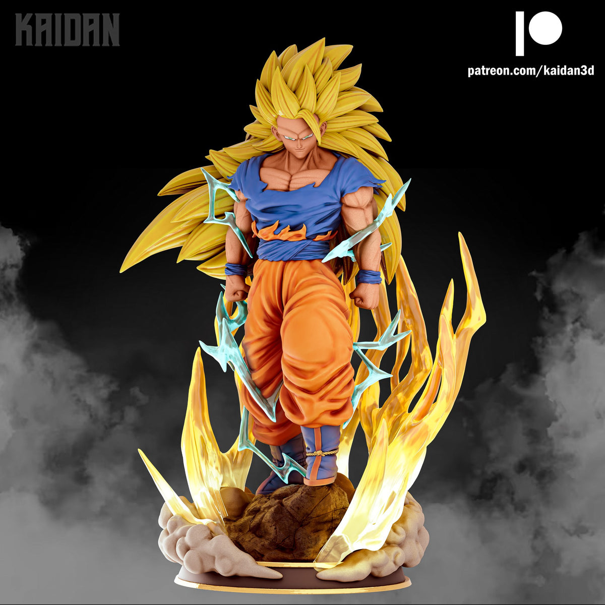 Goku (Dragon Ball) resin figure by Kaidan 3D — studio render 3