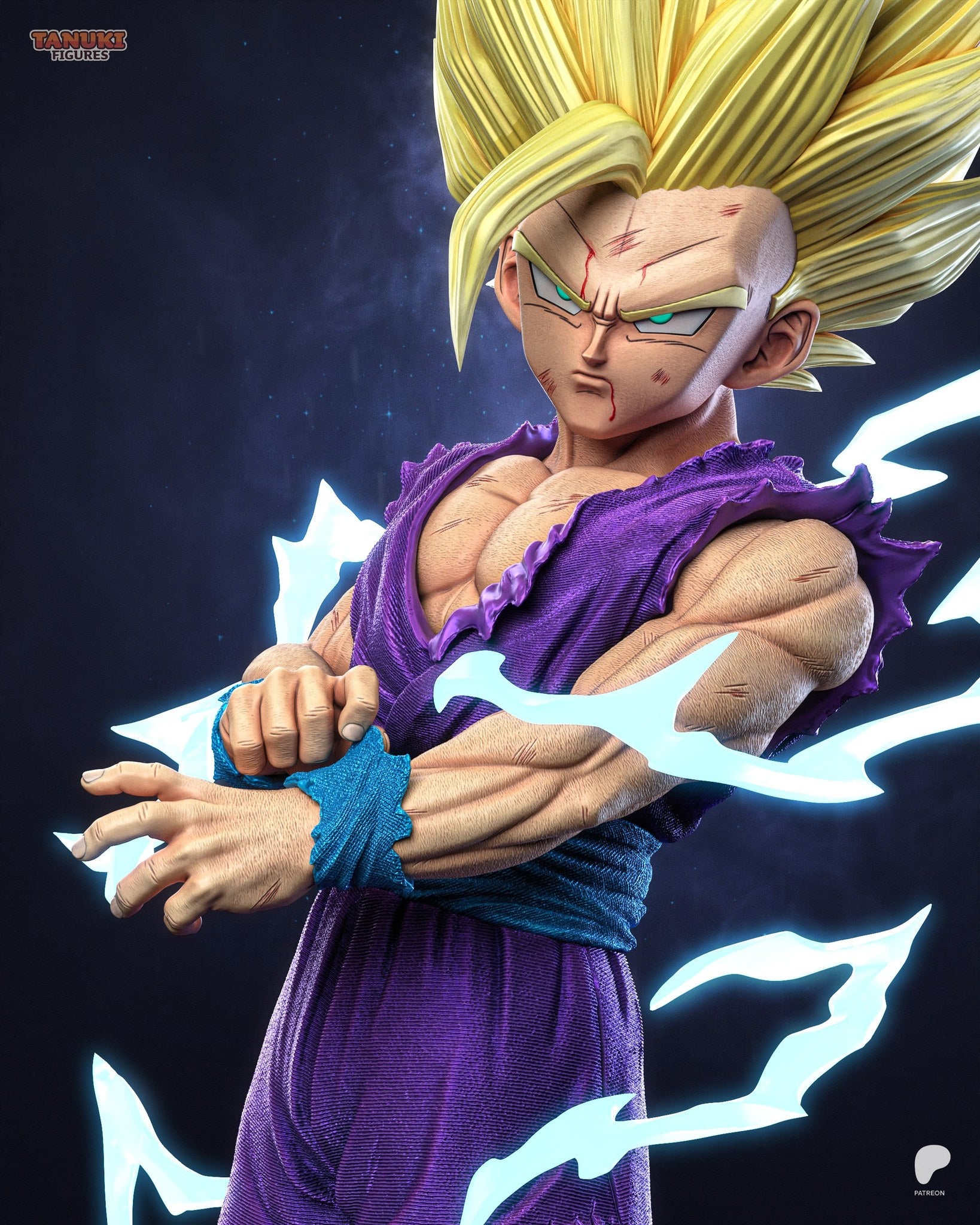 Gohan (Dragon Ball) resin figure by Tanuki Figures — studio render 6