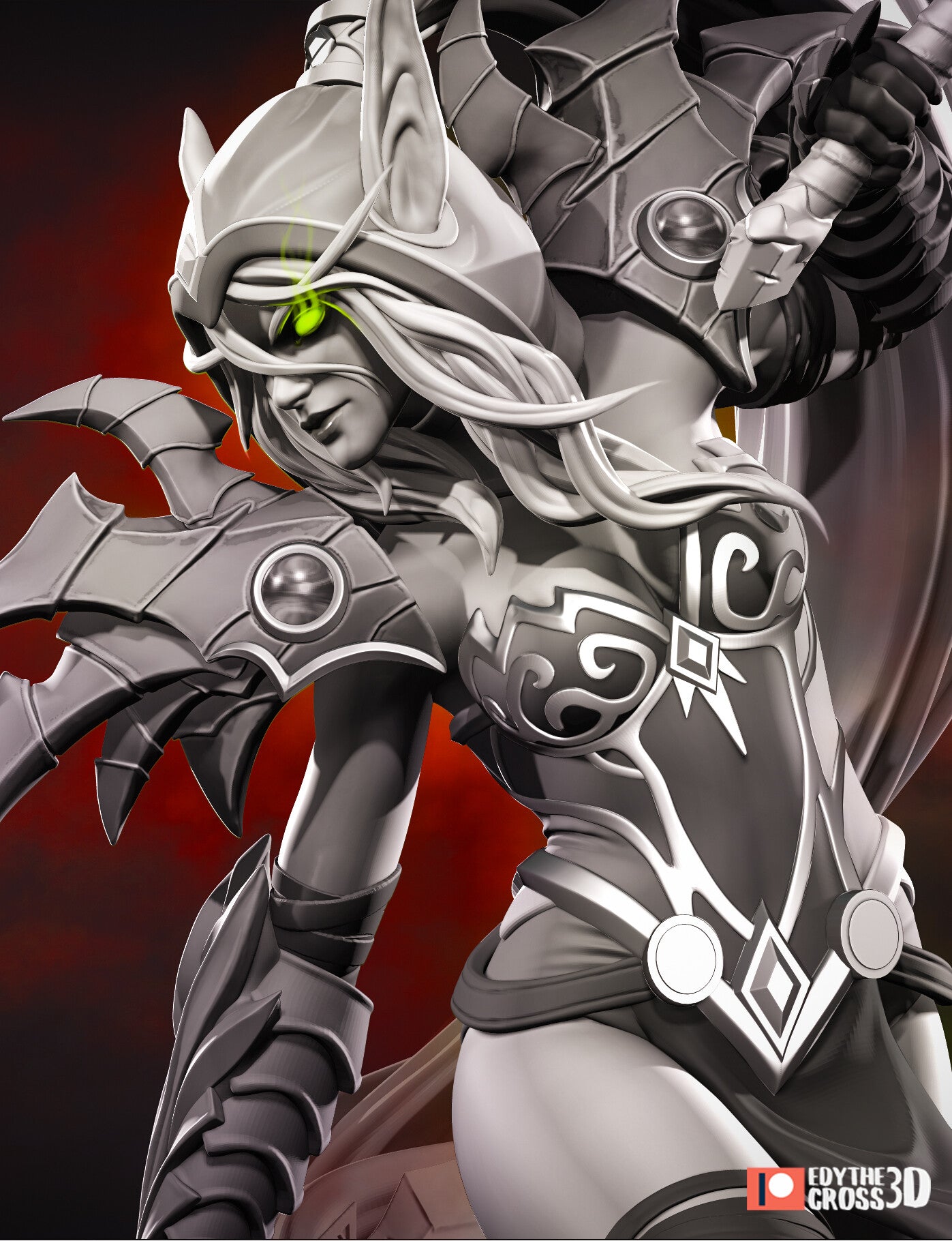 Valeera Sanguinar World of Warcraft resin figure by NomNom Figures — studio preview 1