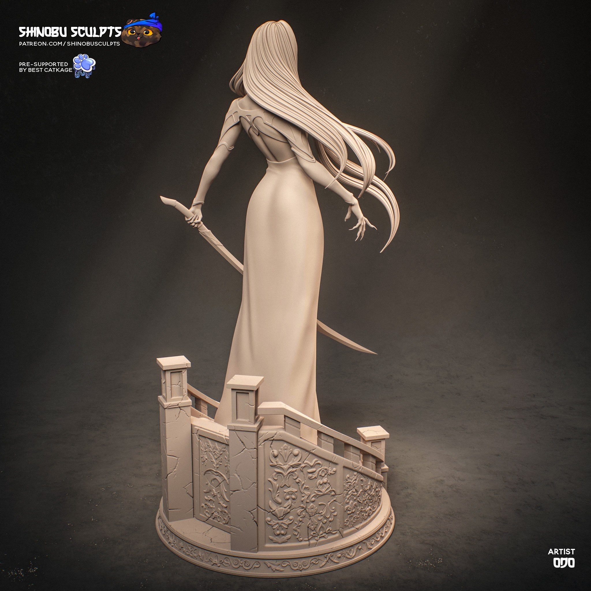Carmilla (Castlevania) resin figure by Shinobu Sculpts — studio render 5