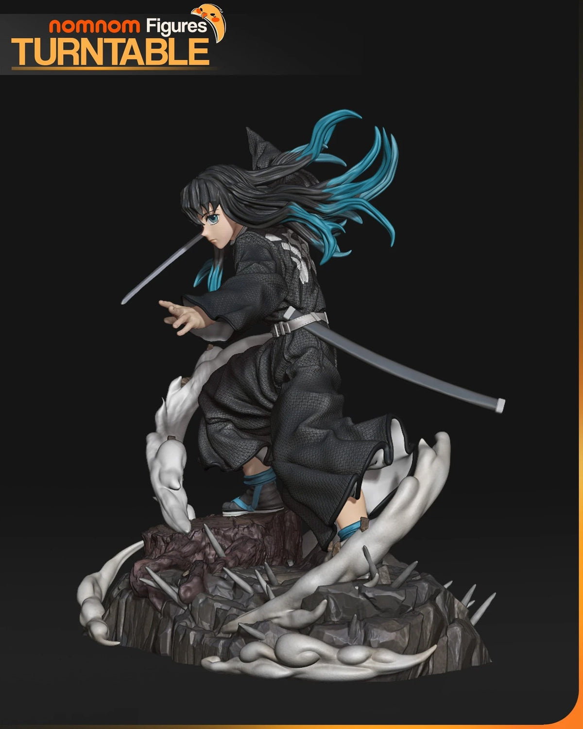 Muichiro Tokito Demon Slayer resin figure by NomNom Figures — studio preview 5