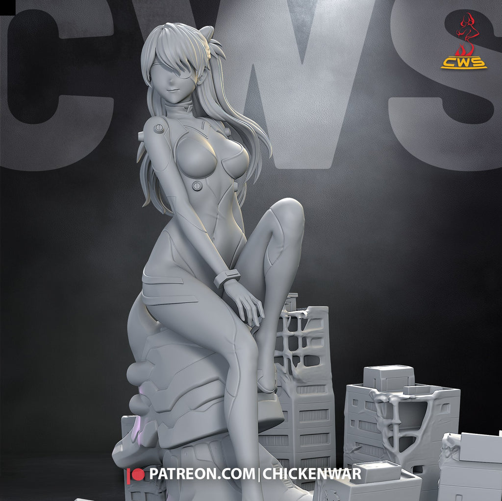 Asuka Langley (Evangelion) resin figure by CW Studio — studio render 10