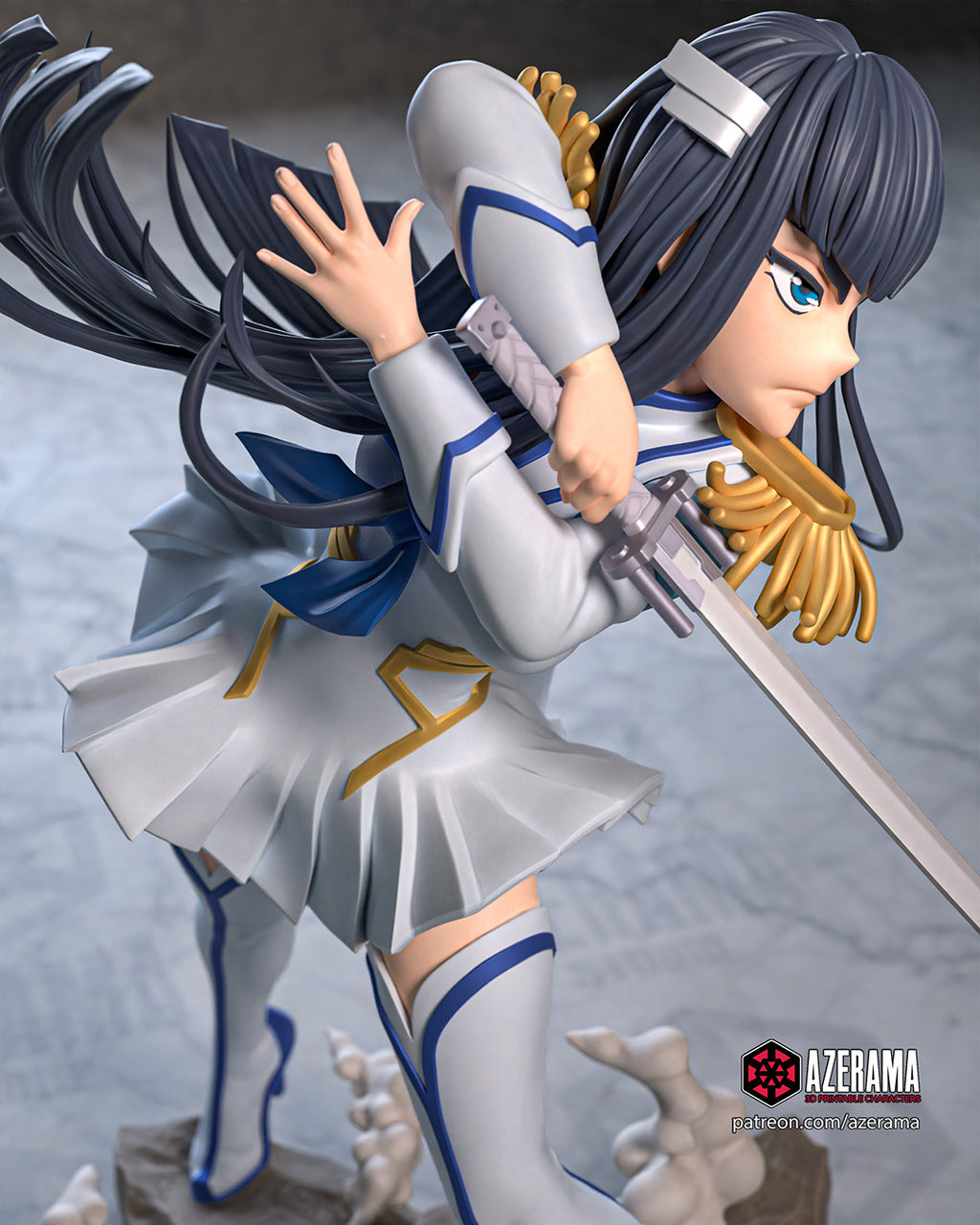 Satsuki (Kill la Kill) resin figure by Azerama — studio render 1