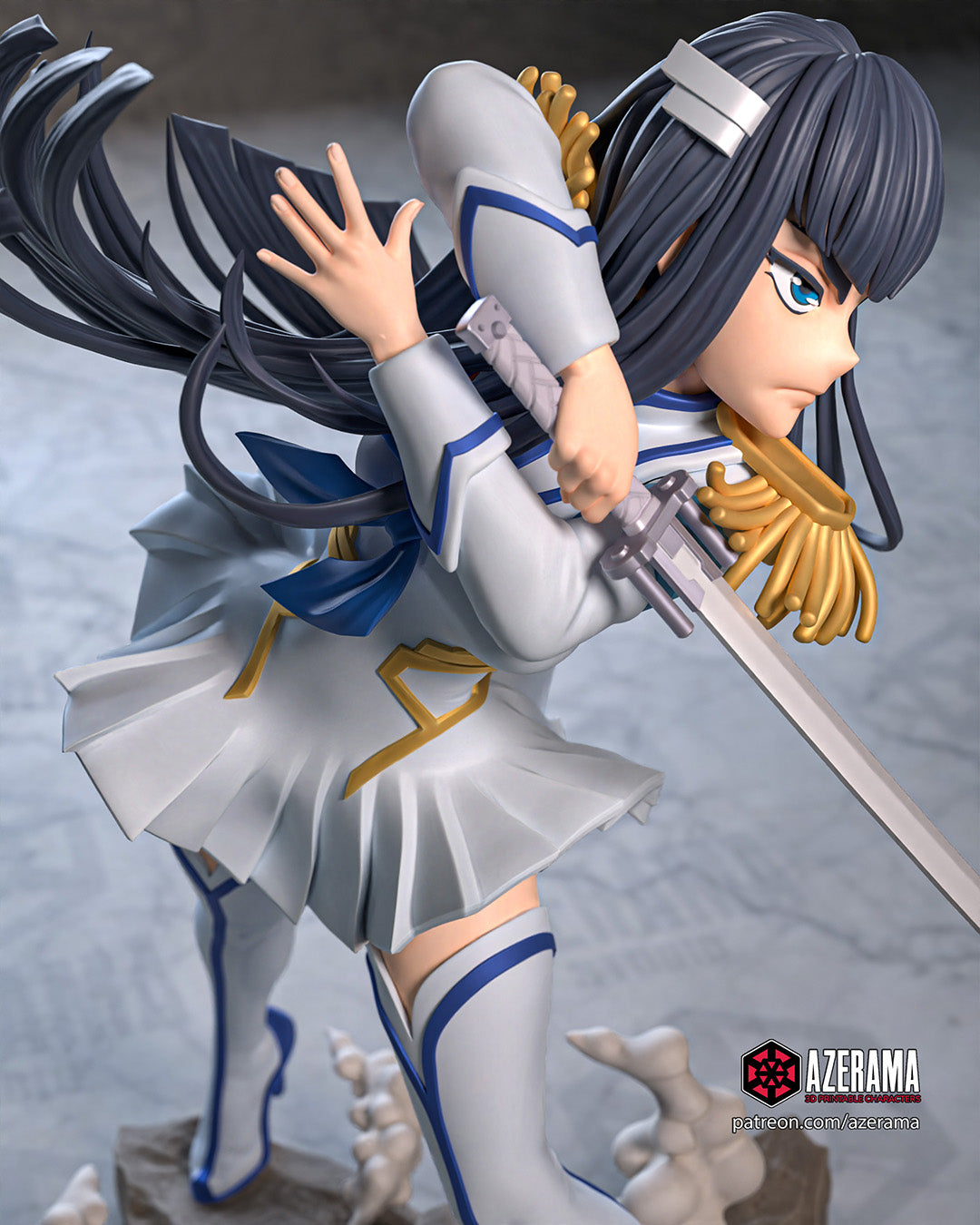 Satsuki (Kill la Kill) resin figure by Azerama — studio render 1