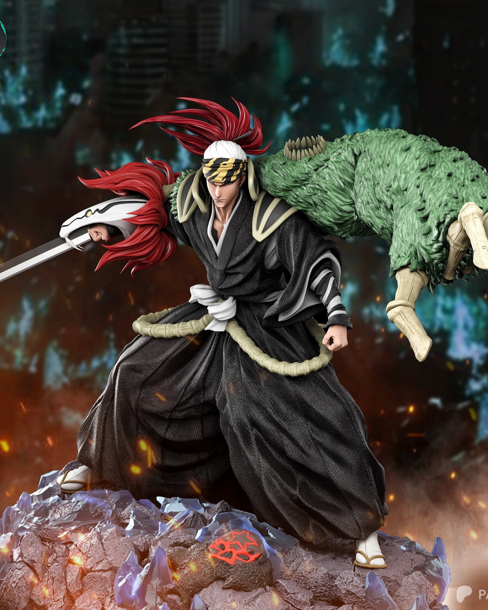 Renji Abarai (Bleach) resin figure by Kaidan 3D — studio render 6