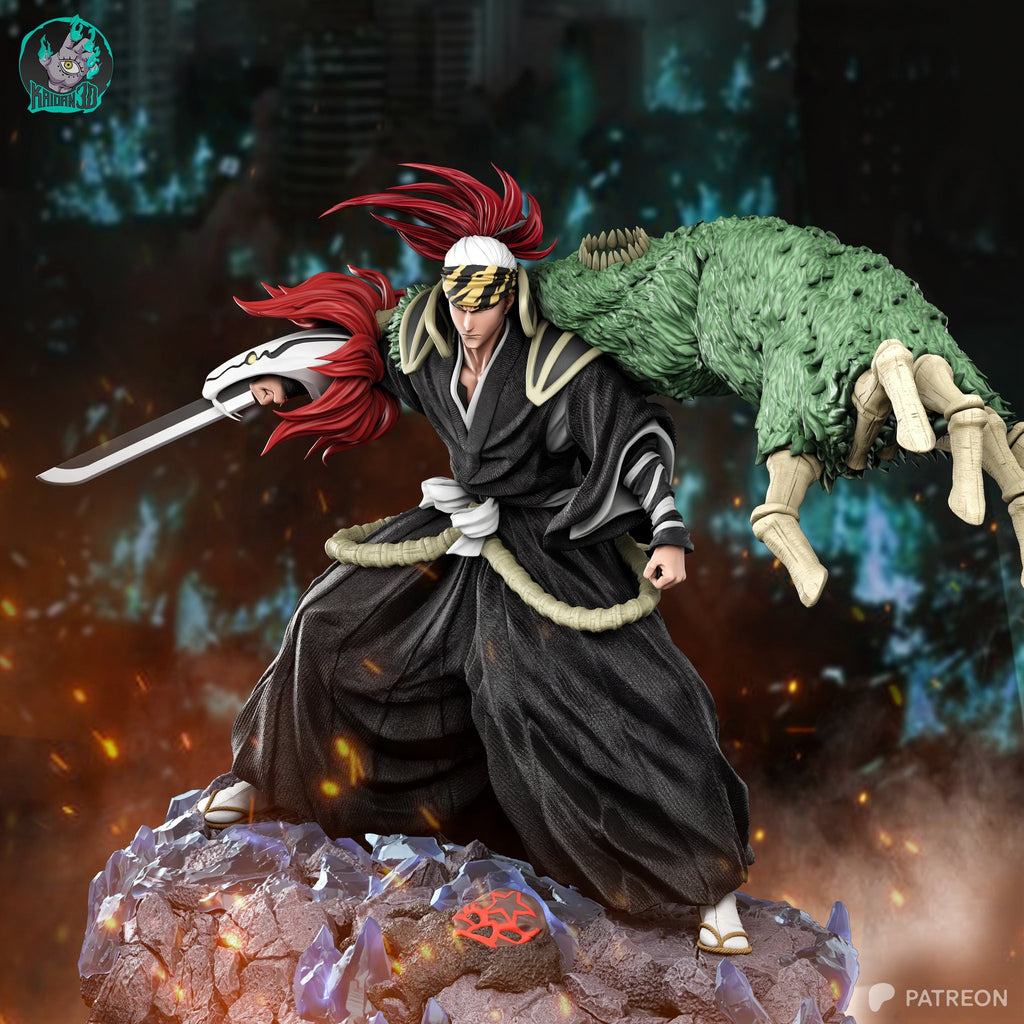 Renji Abarai (Bleach) resin figure by Kaidan 3D — studio render 6
