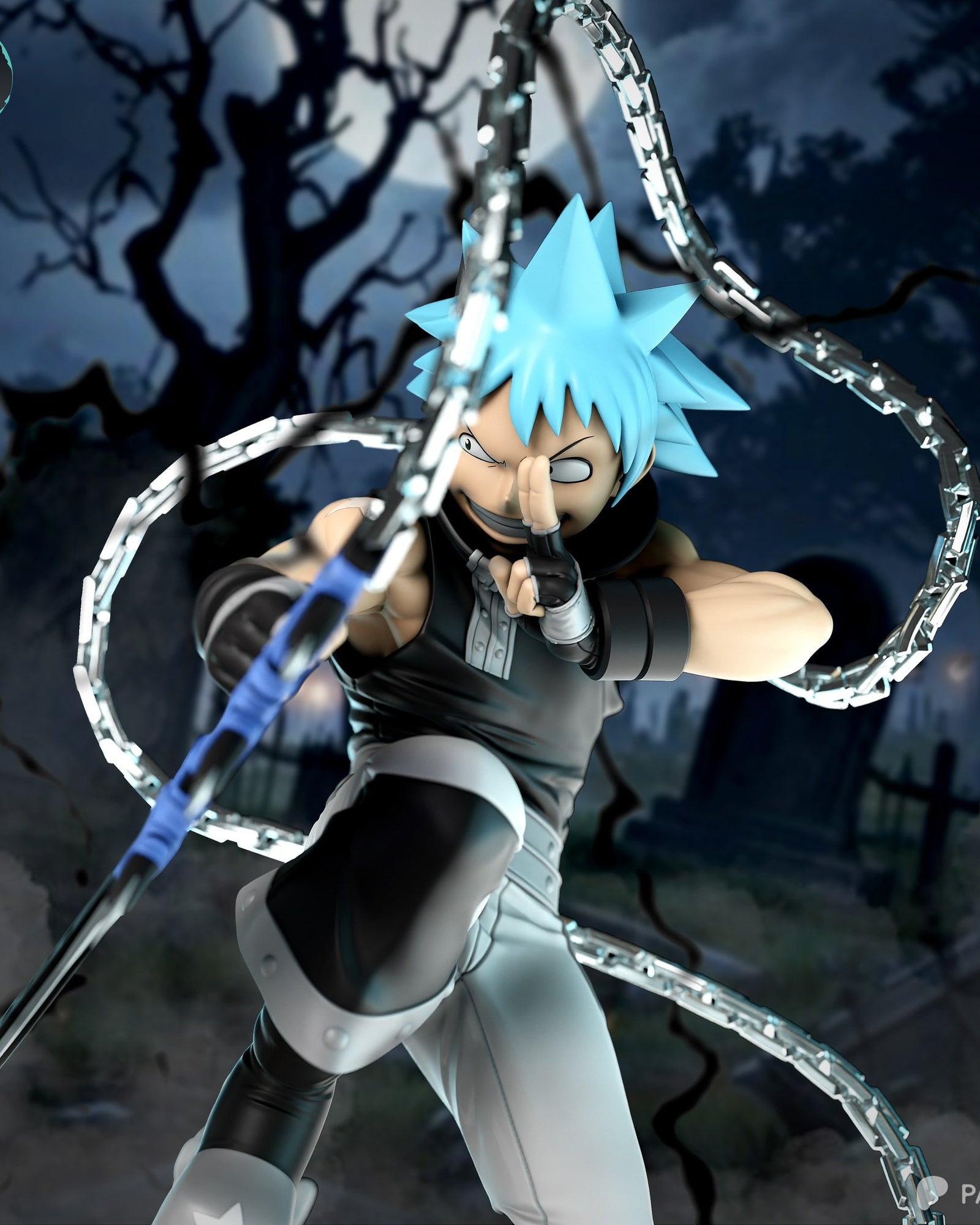 Black Star (Soul Eater) resin figure by Kaidan 3D — studio render 3