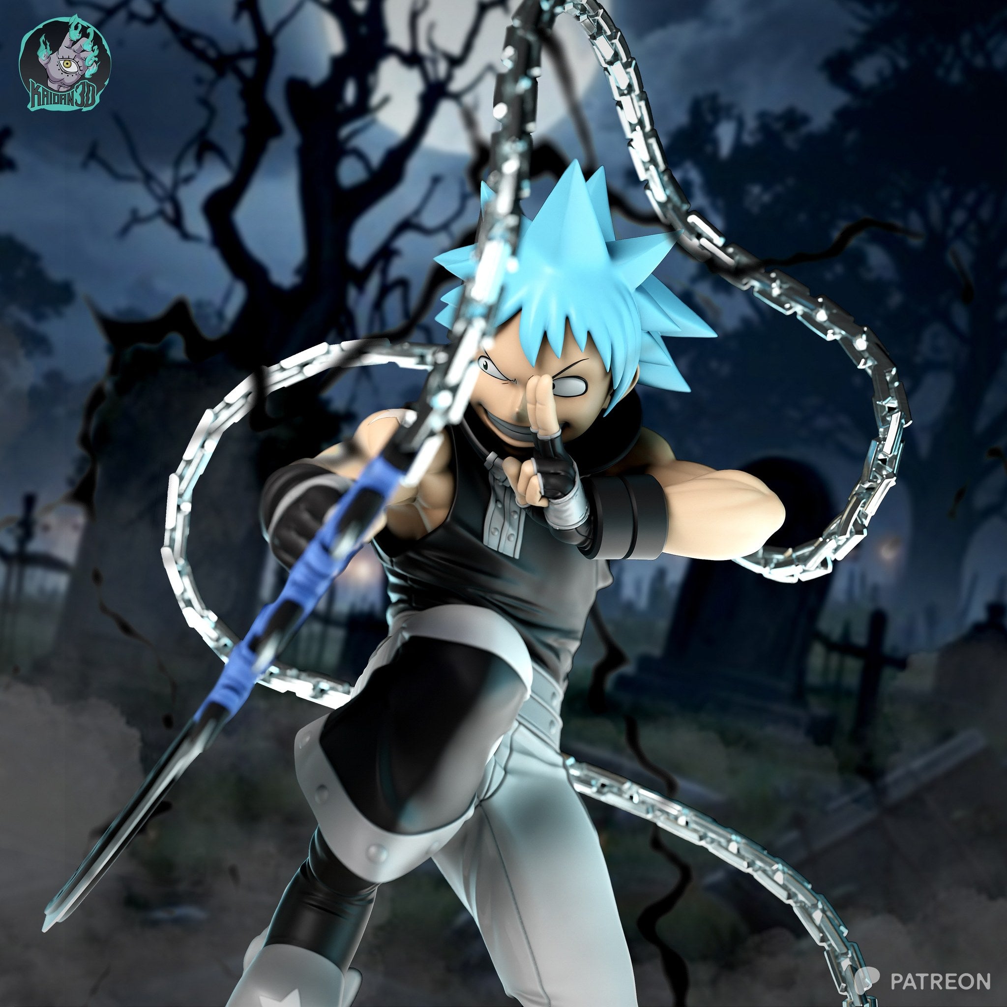 Black Star (Soul Eater) resin figure by Kaidan 3D — studio render 3