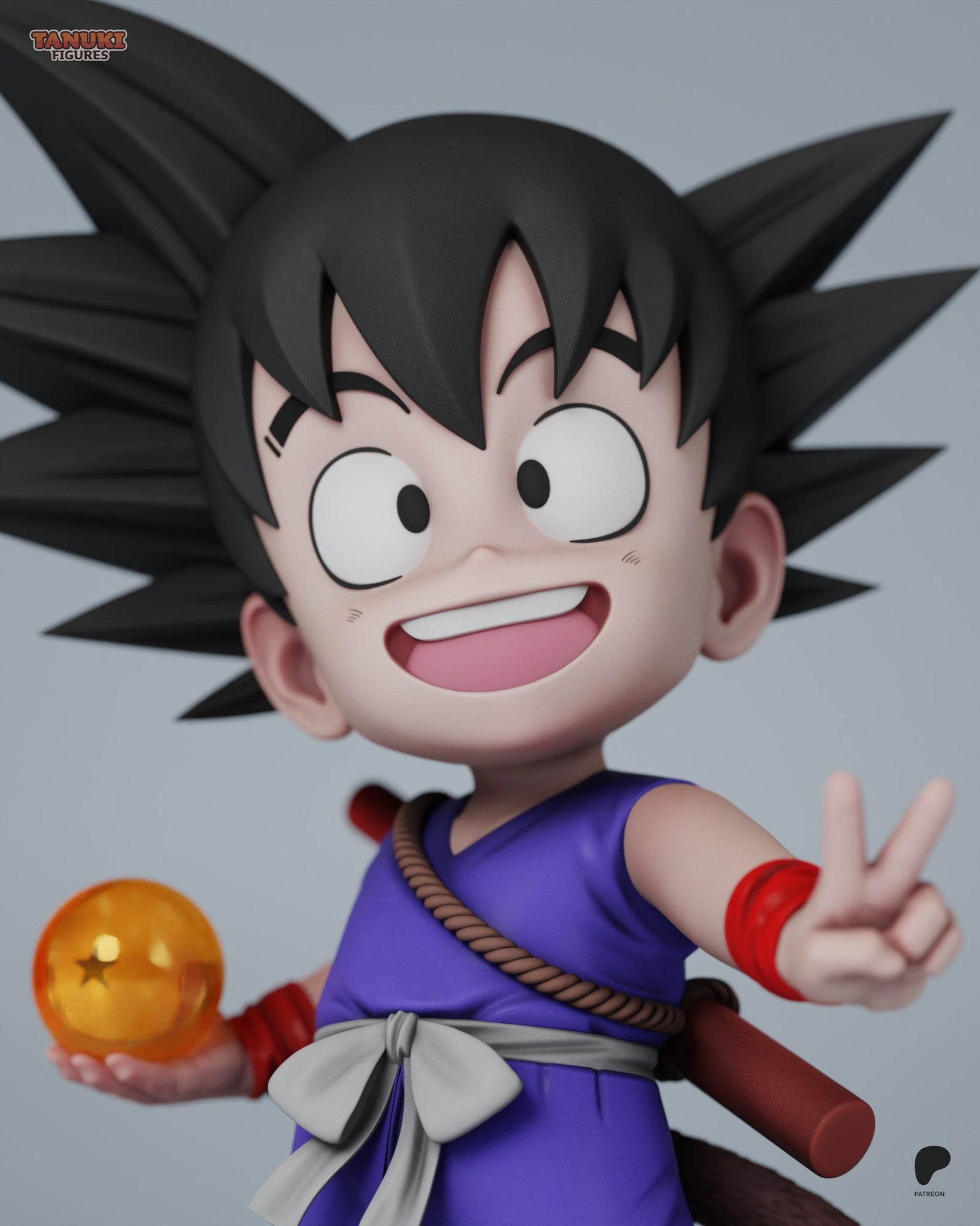 Goku (Dragon Ball) resin figure by Tanuki Figures — studio render 5