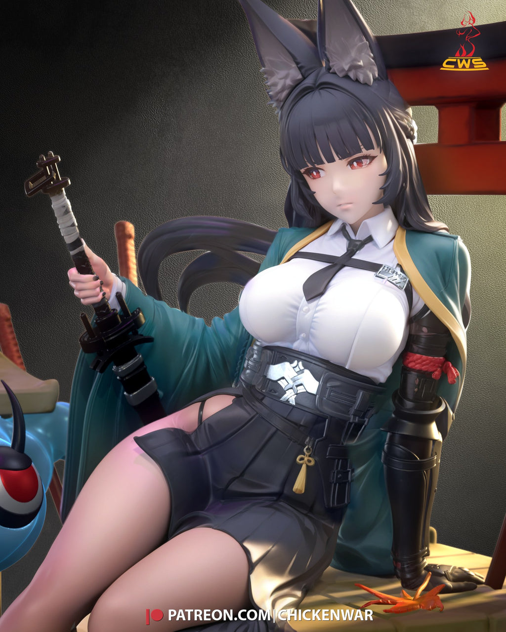 Hoshimi Miyabi (Zenless Zone Zero) resin figure by CW Studio — studio render 4