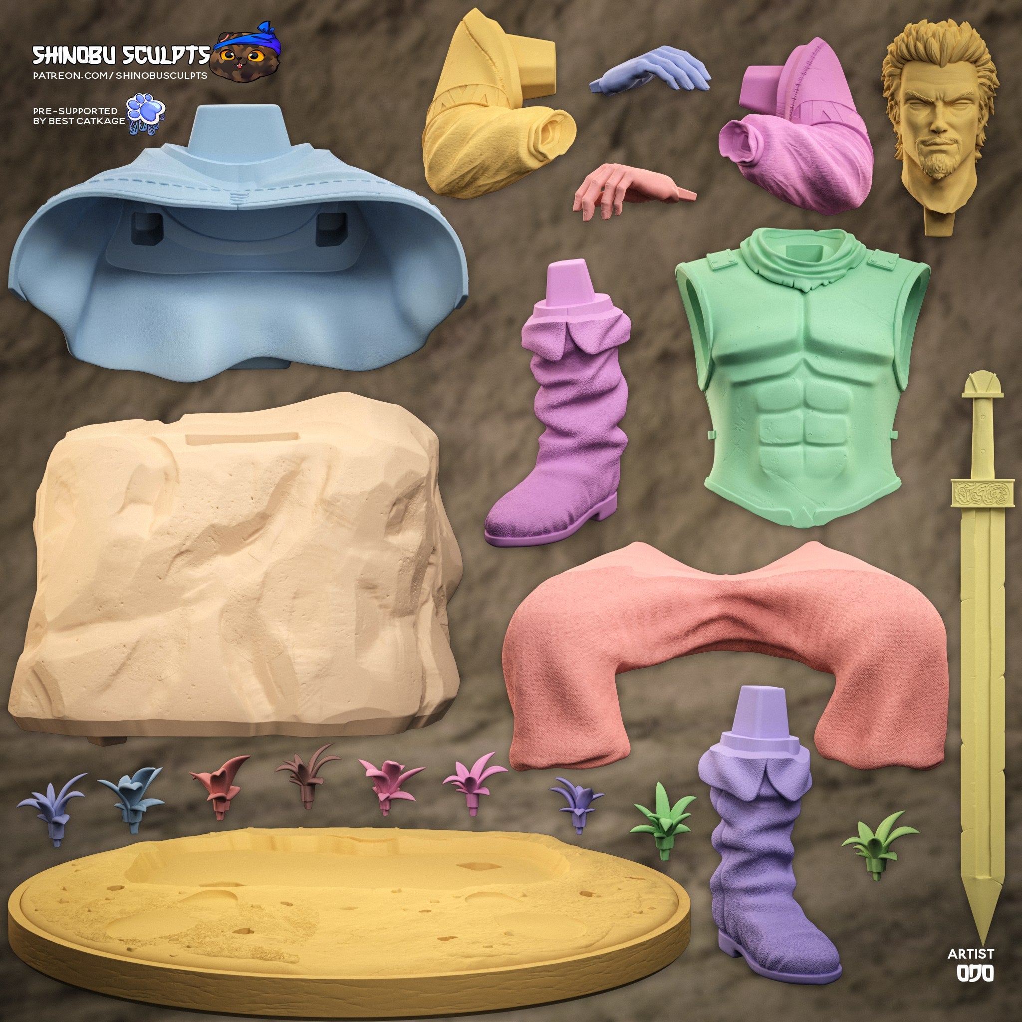 Askeladd (Vinland Saga) resin figure by Shinobu Sculpts — studio render 7