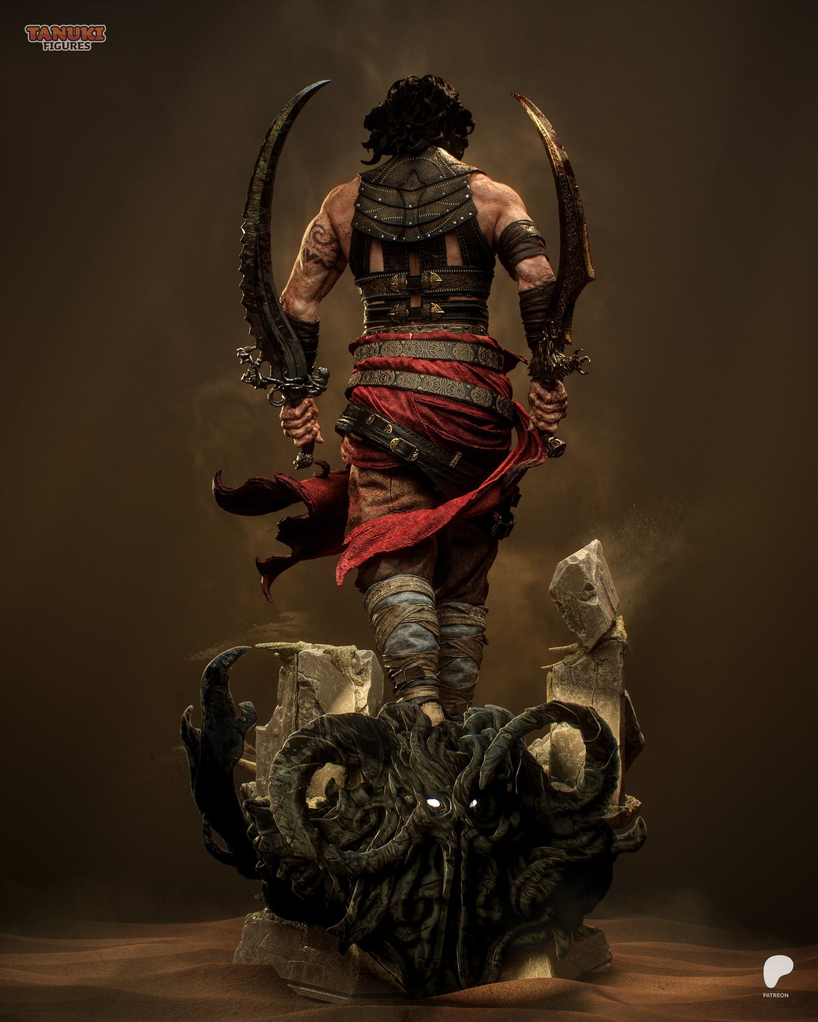 The Prince (Prince of Persia) resin figure by Tanuki Figures — studio render 3