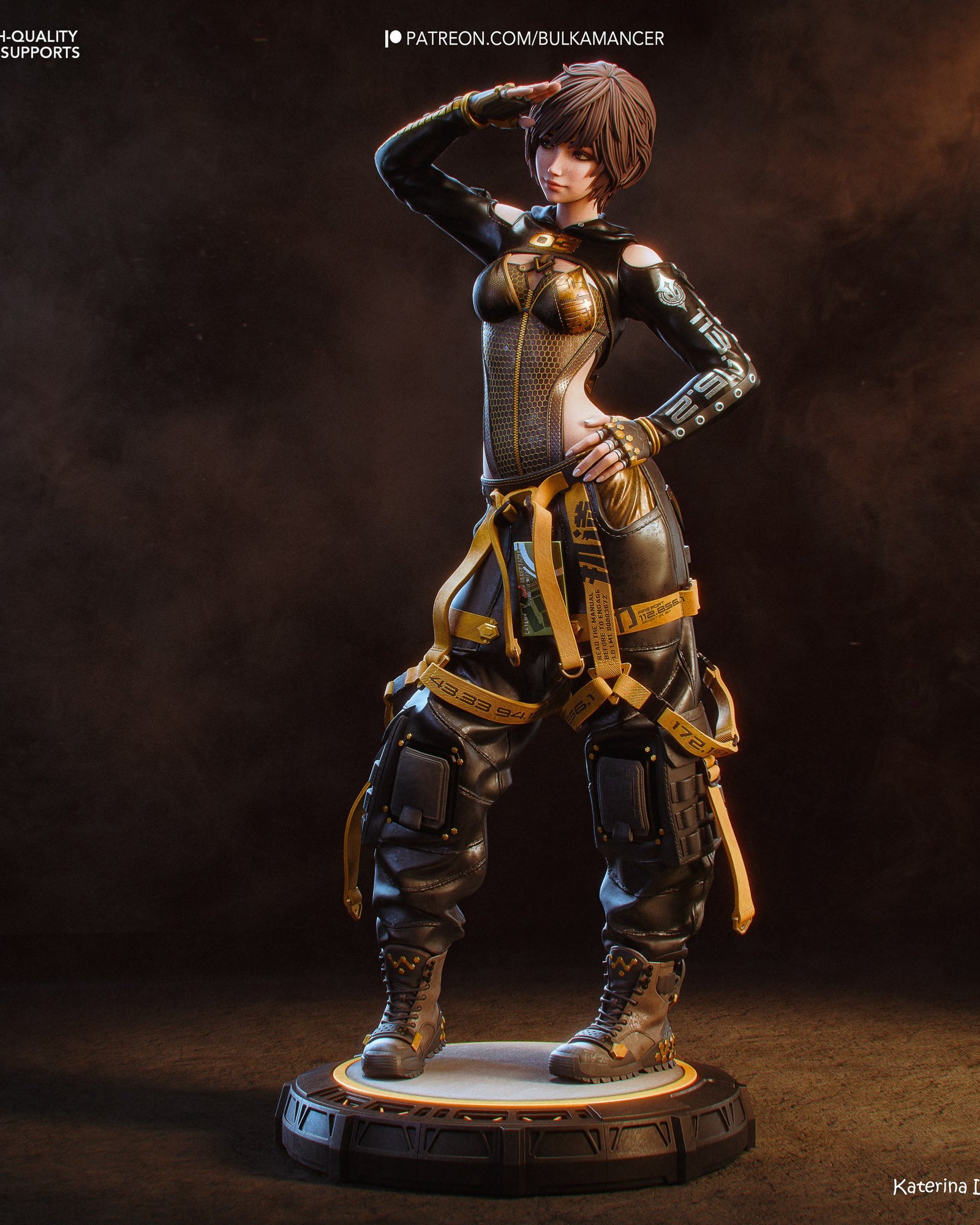 Lily Artemis II (Stellar Blade) resin figure by Bulkamancer — studio render 3