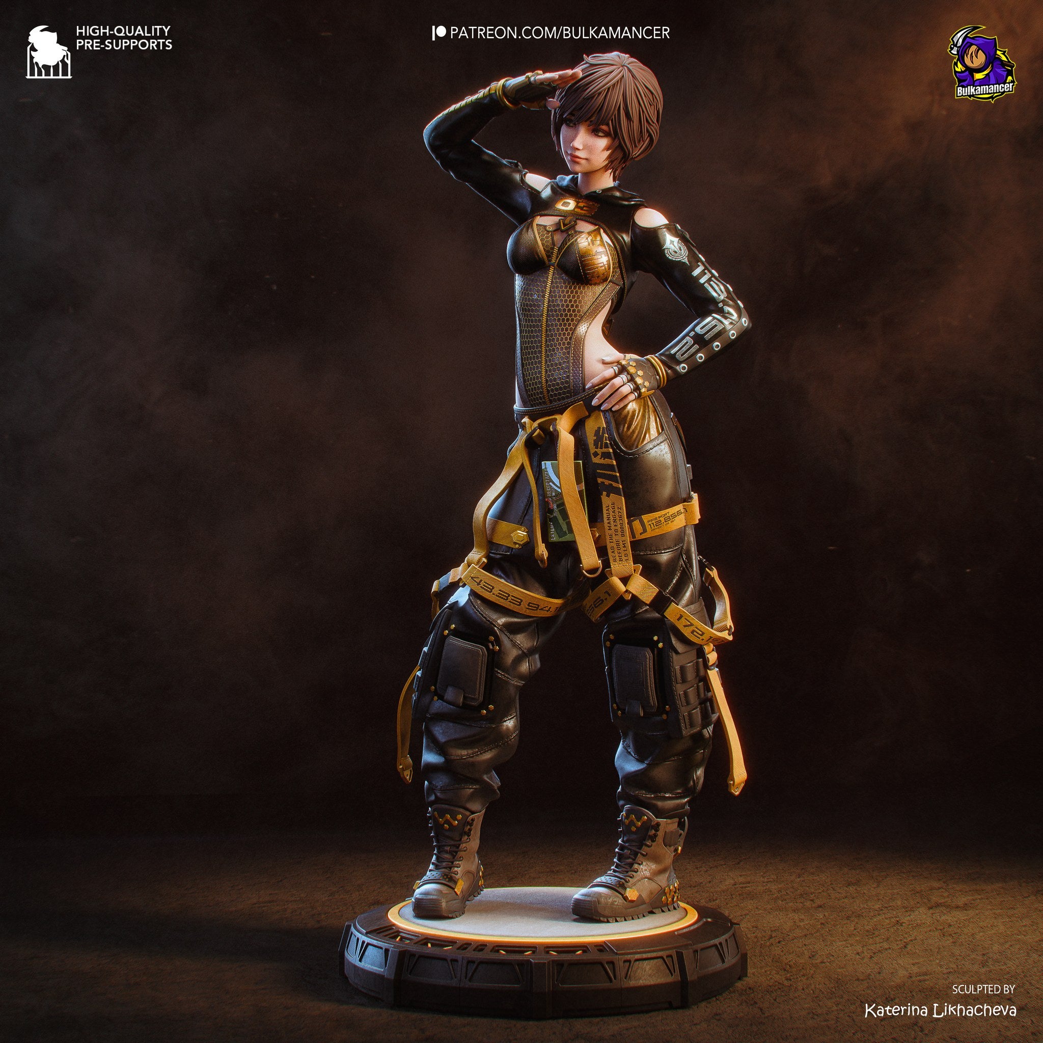 Lily Artemis II (Stellar Blade) resin figure by Bulkamancer — studio render 3