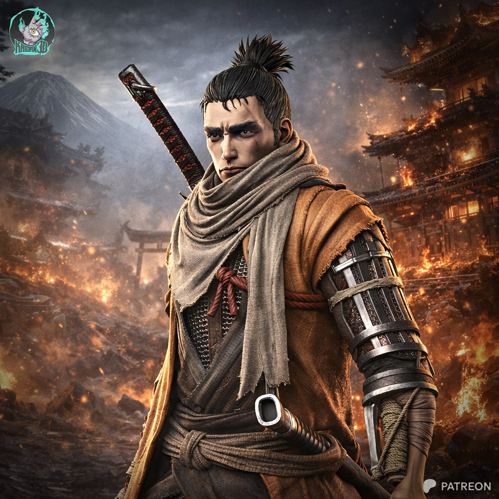 Sekiro (Sekiro) resin figure by Kaidan 3D — studio render 1