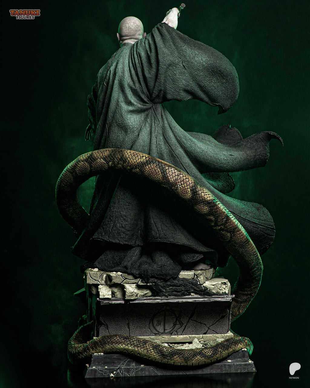 Voldemort (Harry Potter) resin figure by Tanuki Figures — studio render 3