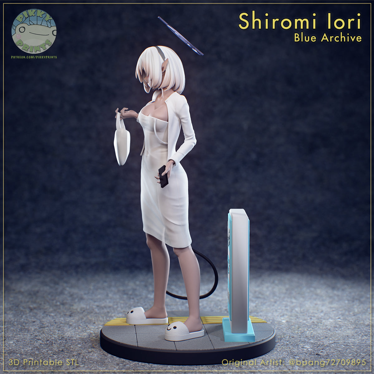 Shiromi Iori (Blue Archive) resin figure by PikkyPrints — studio render 4
