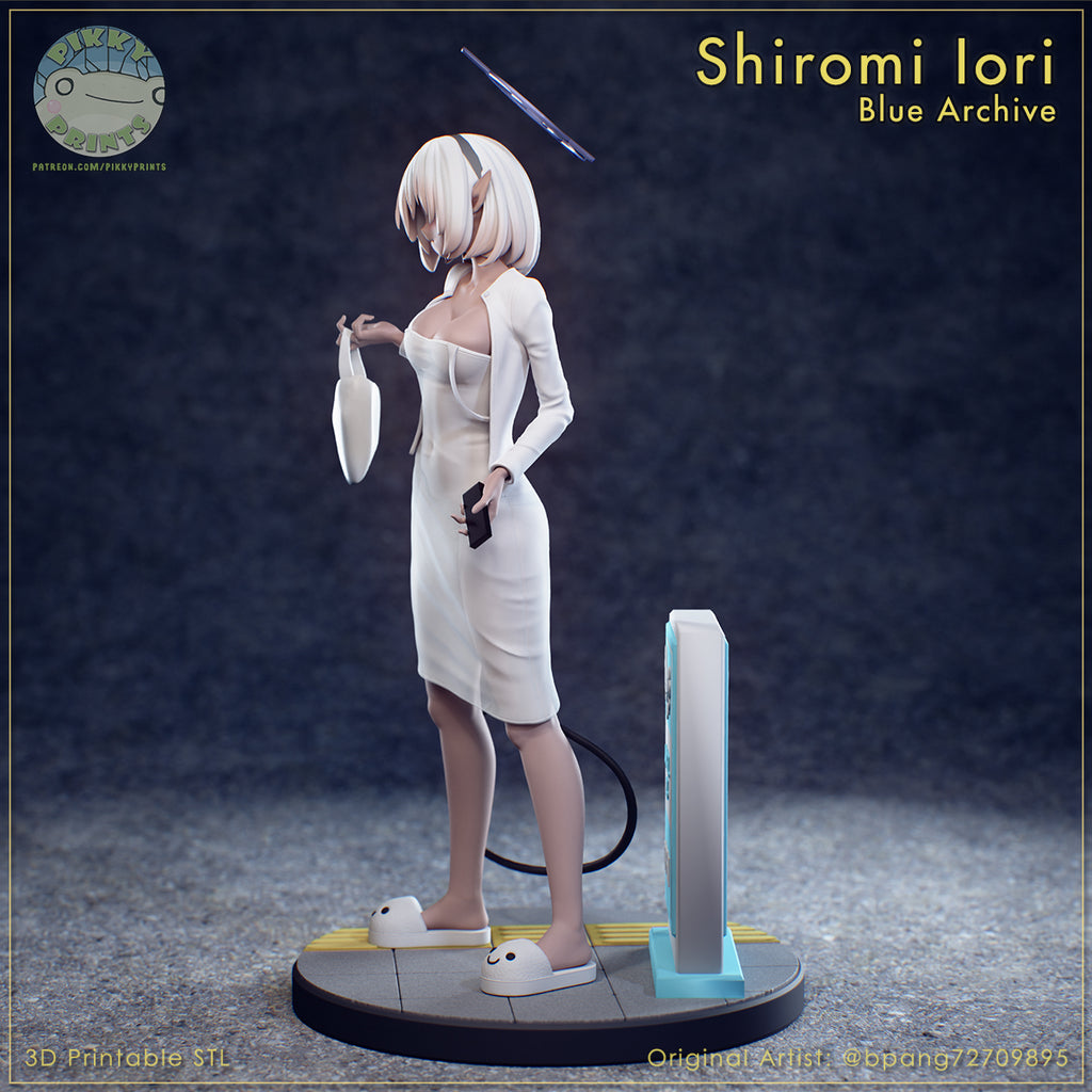 Shiromi Iori (Blue Archive) resin figure by PikkyPrints — studio render 4