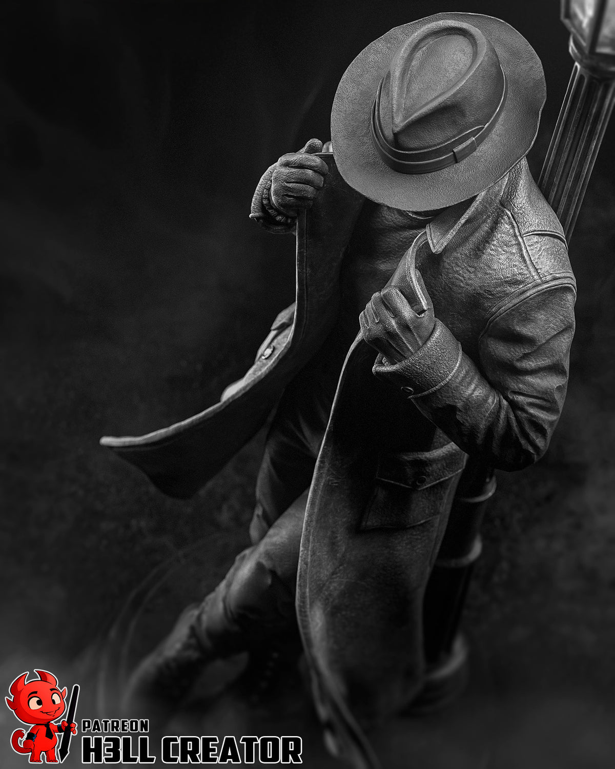 Spider-Man Noir (Marvel) resin figure by h3LLcreator — studio render 7