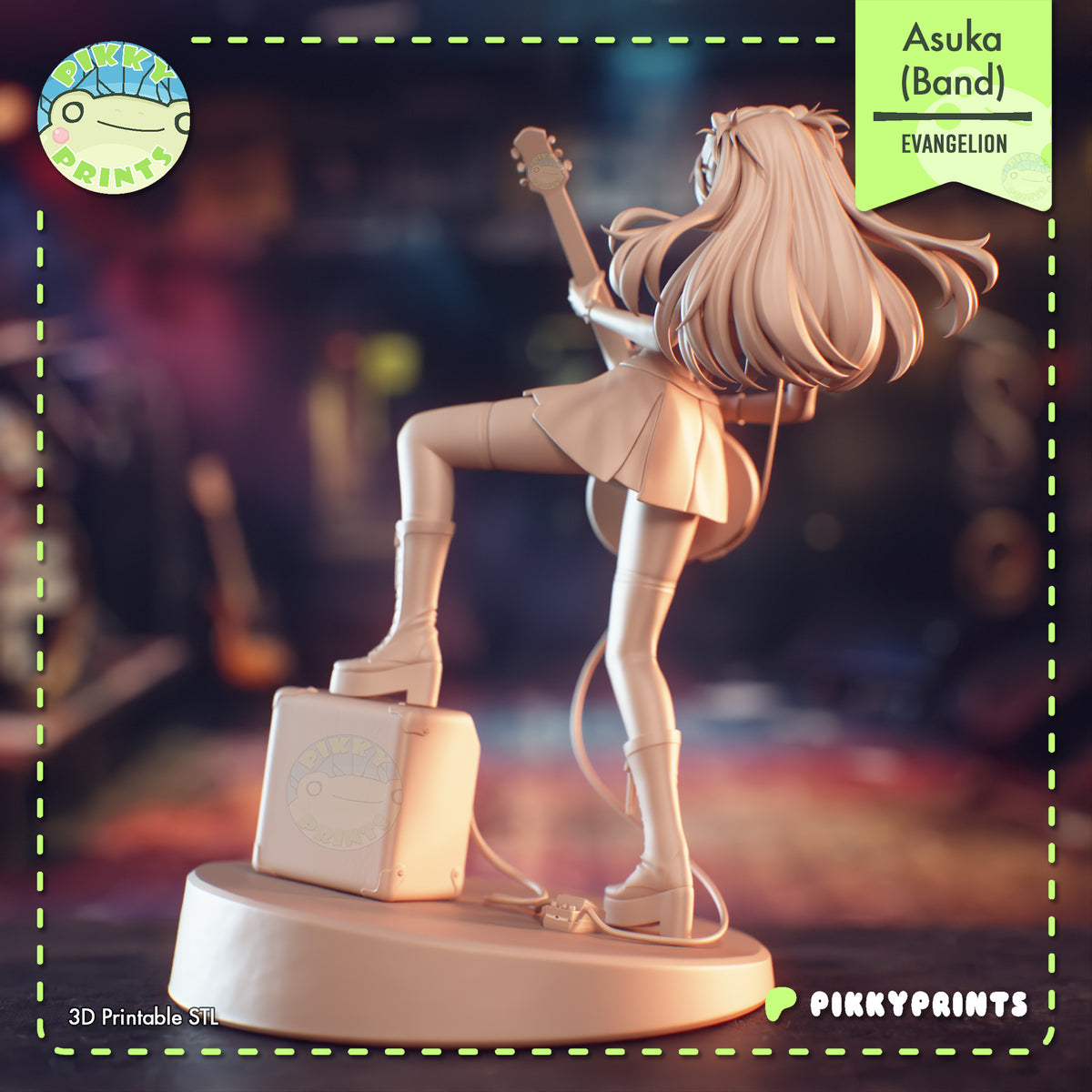 Asuka Langley (Evangelion) resin figure by PikkyPrints — studio render 7