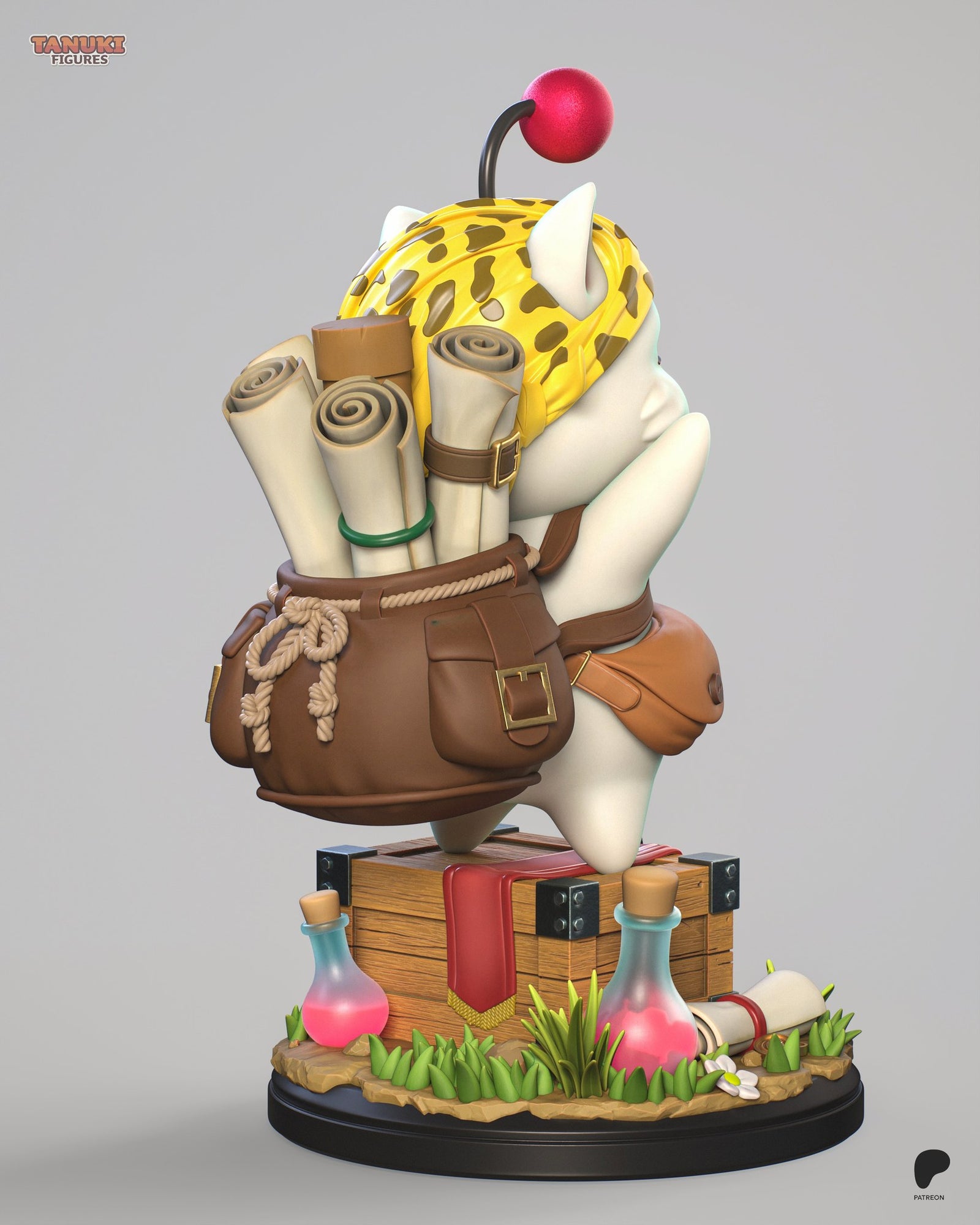 Moogle (Final Fantasy) resin figure by Tanuki Figures — studio render 3