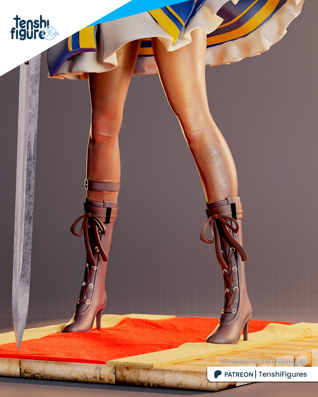 Artoria Pendragon (Fate) resin figure by Tenshi Figures — studio render 6