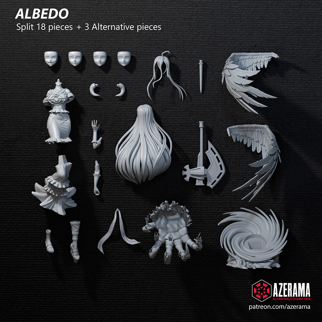 Albedo (Overlord) resin figure by Azerama — studio render 4