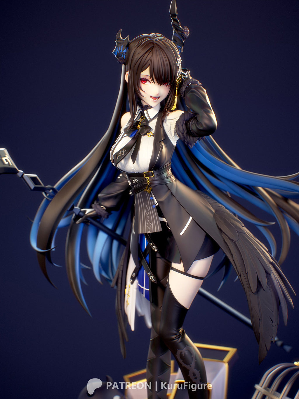 Nerissa Ravencroft (Hololive) resin figure by Kuru Figures — studio render 4