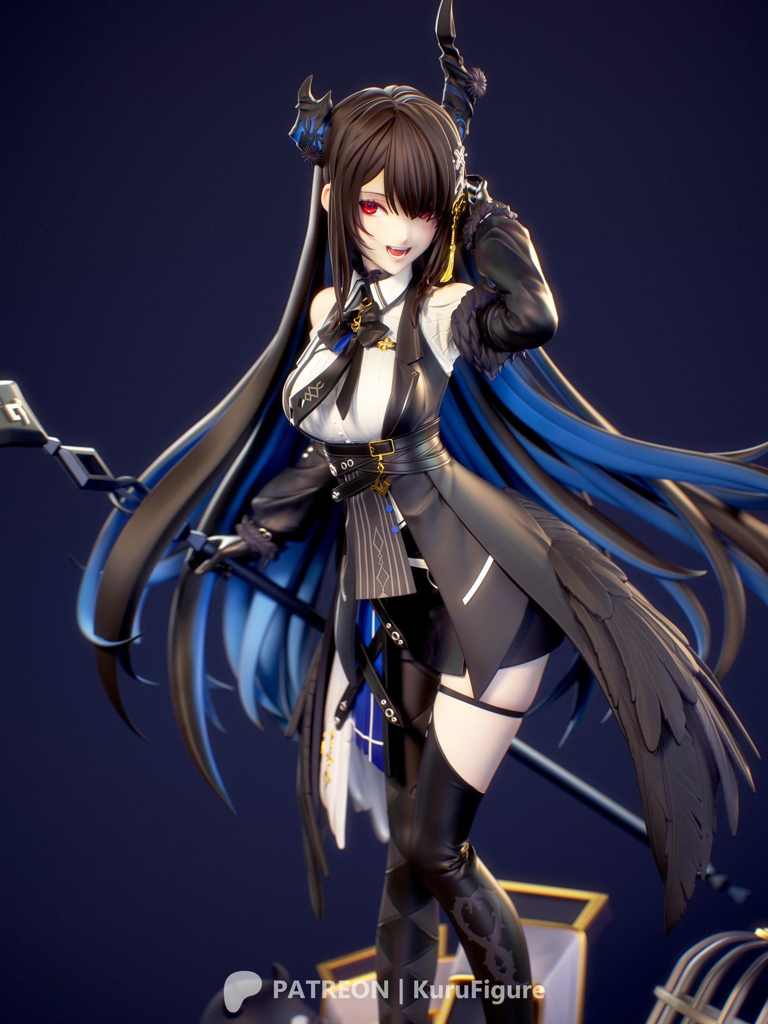 Nerissa Ravencroft (Hololive) resin figure by Kuru Figures — studio render 4