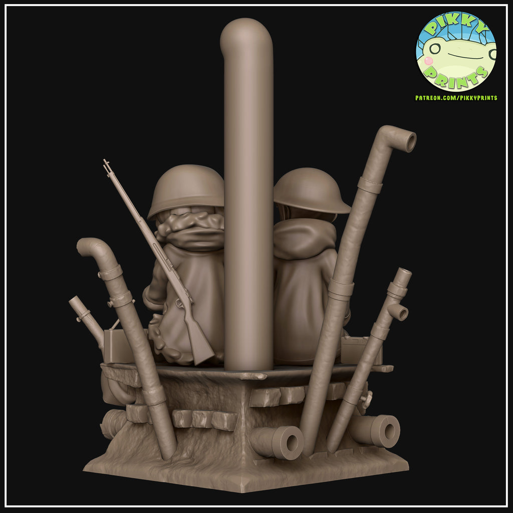 Chito and Yuuri (Girls Last Tour) resin figure by PikkyPrints — studio render 7