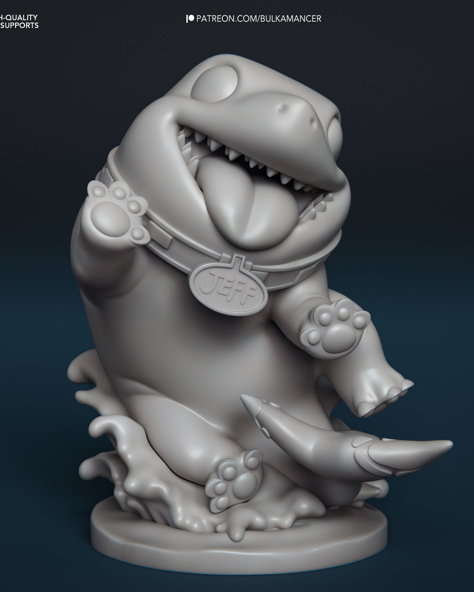 Jeff the Land Shark (Marvel) resin figure by Bulkamancer — studio render 3