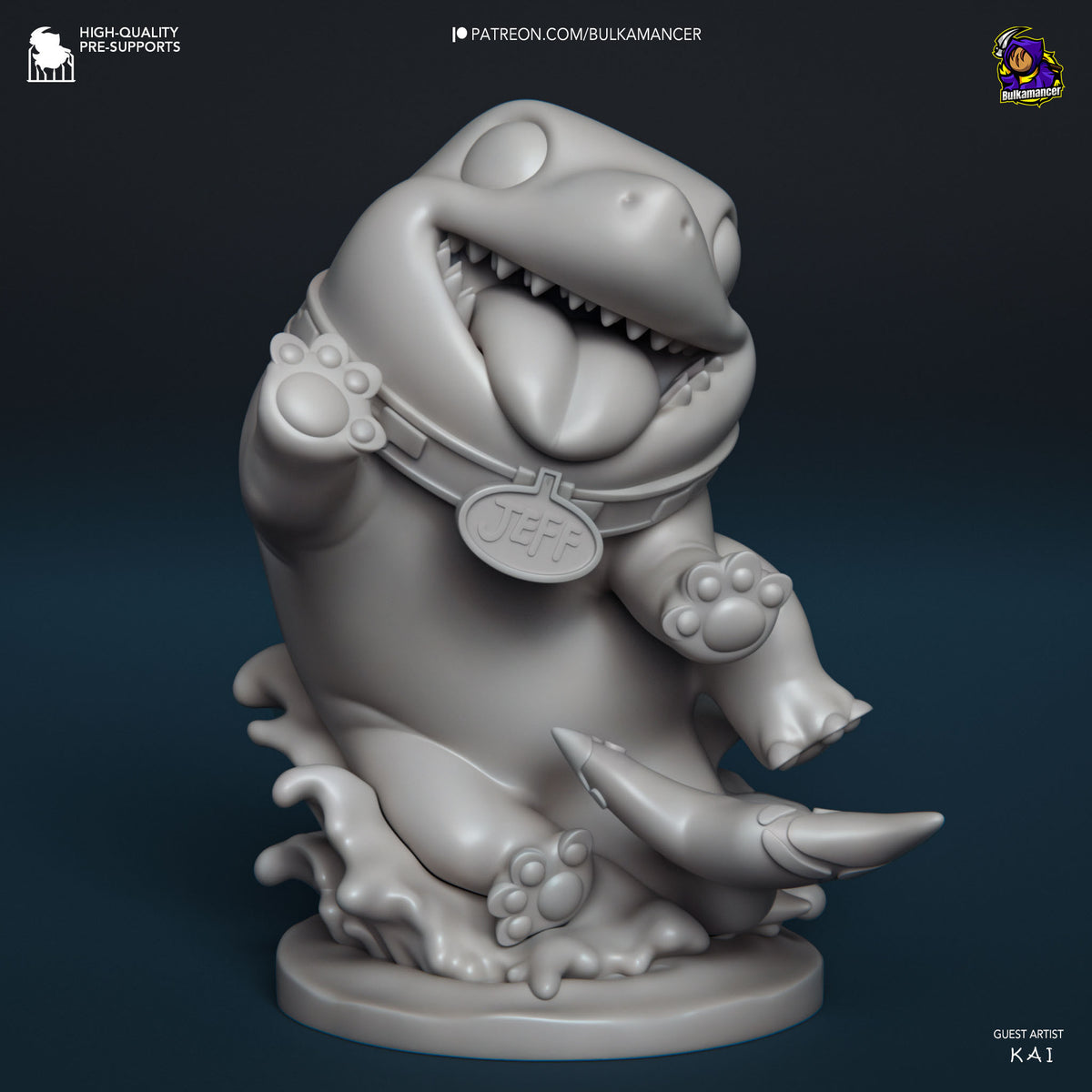 Jeff the Land Shark (Marvel) resin figure by Bulkamancer — studio render 3